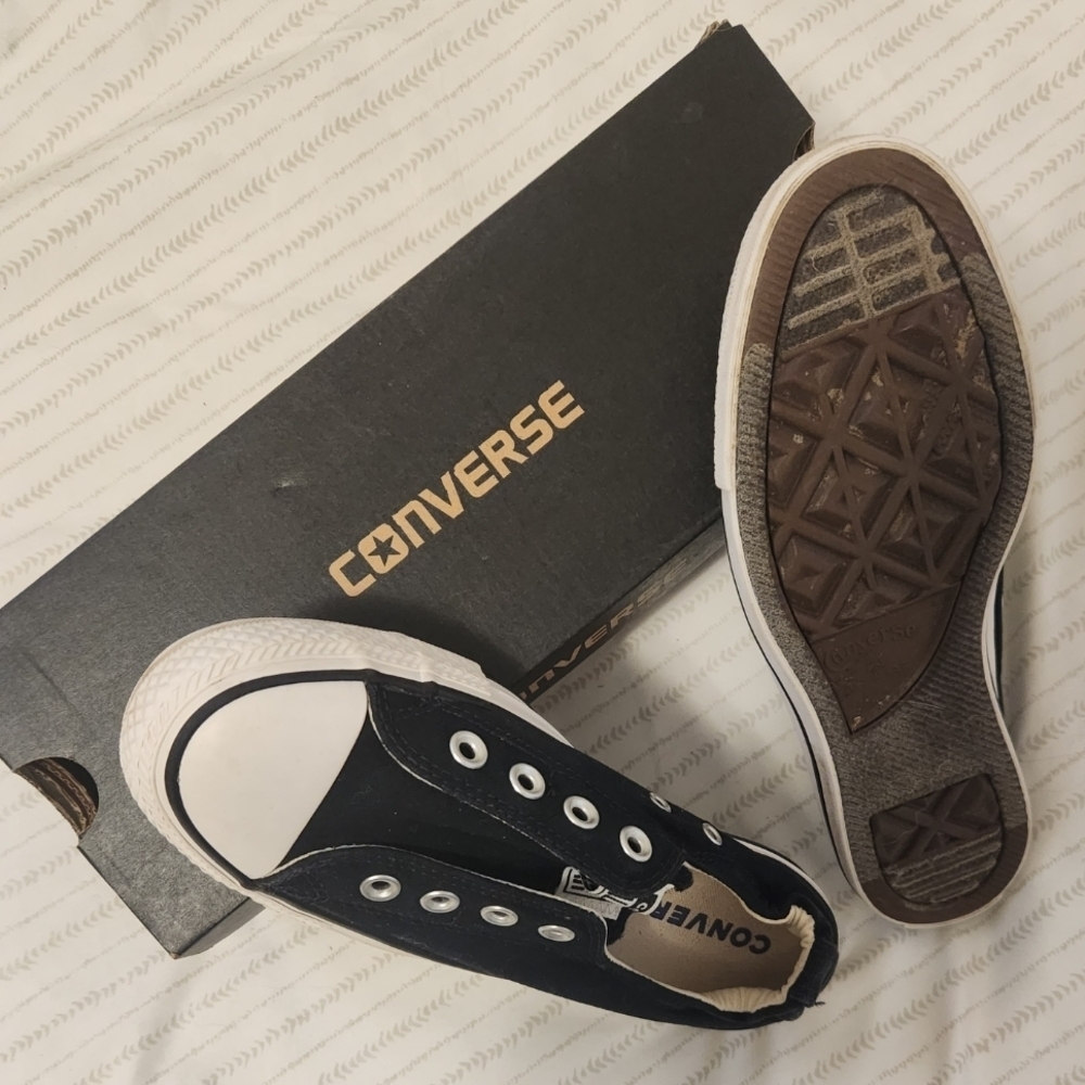 Converse Black and White Slip-On Shoes